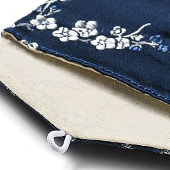 Aufbewahrungsbeutel für Schmuck aus Stoff im chinesischen Stil mit Blumenmuster&nbsp;AJEW-D065-01B-03