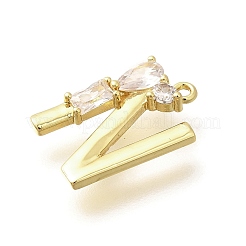 Pendentifs avec zircon cubiques à micro-pavés en laiton&nbsp;KK-M310-01G-14