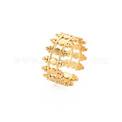 Кольцо-манжета из нержавеющей стали 304 с ионным покрытием (IP) с открытым треугольным обхватом для женщин&nbsp;RJEW-S405-155G