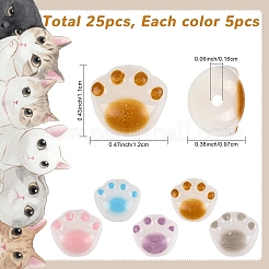 25шт 5 цвета непрозрачные акриловые бусины&nbsp;FIND-YW0009-25