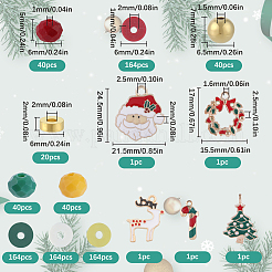 Kit de fabrication de bijoux DIY avec perles et pendentifs pour Noël&nbsp;DIY-SC0025-35
