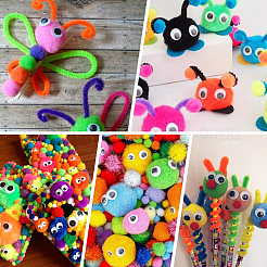 150 Pom-Pom-Ball aus Polyester&nbsp;DIY-SC0031-33A