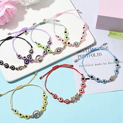 Браслеты из бисера от сглаза из смолы для женщин&nbsp;BJEW-FS00018-05