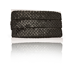 Полиэстер с кружевной отделкой в виде пайеток&nbsp;OCOR-WH20073-01D