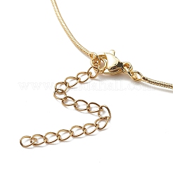 5 Uds. Corazón de circonio cúbico de 5 colores con collares con colgante de mal de ojo con cadenas de serpiente redondas&nbsp;NJEW-JN04086