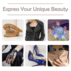 1 ярд 12-рядный смоляной шип-конус с плоской задней частью в стиле панк-рок&nbsp;FIND-TA0006-73A