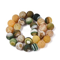 Chapelets de perle en agate naturelle patinée&nbsp;G-Q606-42B-D03