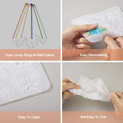 Kits de fabrication de porte-clés pendentif papillon diy&nbsp;DIY-TA0004-50