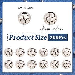 200 pz perline in lega di stile tibetano&nbsp;TIBEB-SC0003-67