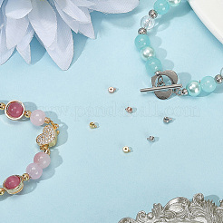 60 шт. 2 цвета латунные обжимные бусины&nbsp;FIND-BBC0004-71