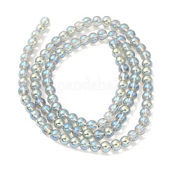 Прозрачные стеклянные бусины гальваническим пряди&nbsp;GLAA-T032-T4mm-C04