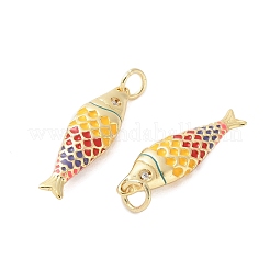 Pendentifs d'émail en laiton &nbsp;KK-B148-14G-01
