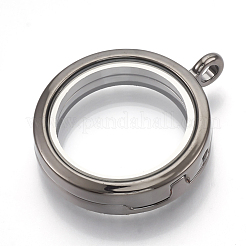 Legierung magnetische Medaillon Anhänger&nbsp;PALLOY-T052-23