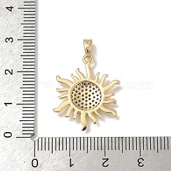 Латунные микропаве прозрачные подвески с фианитом&nbsp;KK-B138-01G-01