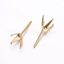 Montature per orecchini a griffe in acciaio inossidabile 304&nbsp;LS-STAS-O098-06G-01