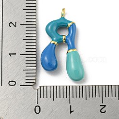 Pendentifs d'émail en laiton &nbsp;X-KK-E093-03G-R