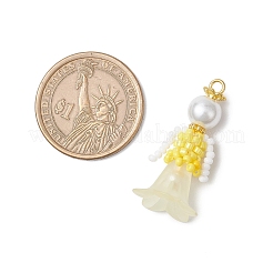 Подвески в виде цветка из стеклянного бисера&nbsp;PALLOY-MZ00686-01