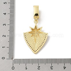 Pendentifs avec zircon cubiques à micro-pavés en laiton&nbsp;KK-U047-06G
