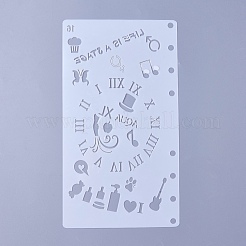Modèles de pochoirs de peinture de dessin en plastique&nbsp;DIY-WH0143-18L