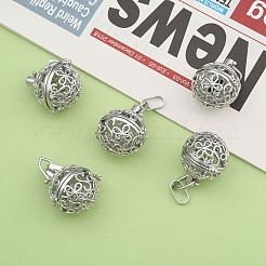 Экологически чистые полые латунные круглые подвески в клетке KK-L143-02-NR