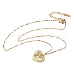 Colliers avec pendentif en laiton et strass&nbsp;NJEW-P331-01A-G