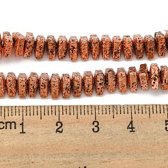 Fili di perle di roccia lavica naturale elettrodeposta&nbsp;G-I360-H01-03
