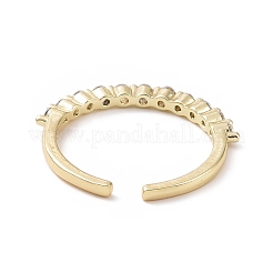 Открытое кольцо-манжета из прозрачного кубического циркония&nbsp;RJEW-I094-09G