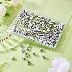 200 Stück 5 Stile plattierte Acrylperlen&nbsp;UNKW-TA0001-01