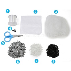 Kit de broderie perlée 3D raton laveur à faire soi-même&nbsp;AC-CBA6750-05