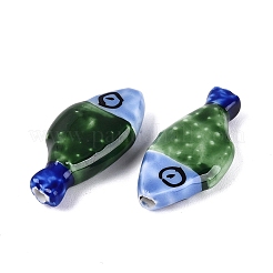 Perles de porcelaine peintes à la main en forme de poisson&nbsp;PORC-N013-06F