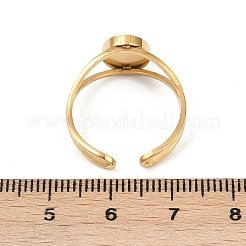 Настоящие позолоченные 18-каратным золотом компоненты манжетного кольца из нержавеющей стали 304&nbsp;STAS-A191-12B-G