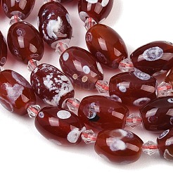 Naturelles feu crépitent agate perles brins&nbsp;G-K393-G03-12x16
