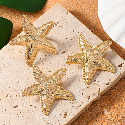 Комплекты серег-гвоздиков и колец-манжет в виде железных морских звезд для женщин&nbsp;RB5534-4