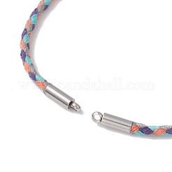 Confection de bracelets coulissants en macramé avec cordon de coton&nbsp;AJEW-JB01536-02