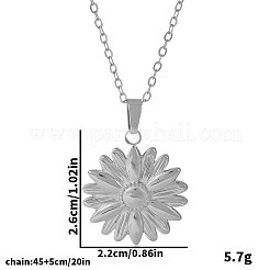 Collana con ciondolo a forma di fiore in acciaio inossidabile 304&nbsp;GH9926-1