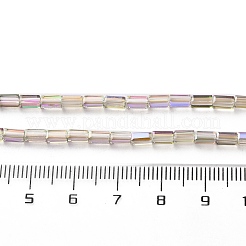 Chapelets de perles en verre transparent électrolytique&nbsp;EGLA-H106-01A-HR01