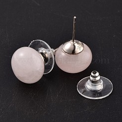 Розовый кварц серьги стержня G-F267-09H