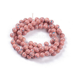 Непрозрачная выпечка окрашенные стеклянные бусы пряди&nbsp;GLAA-L024-C-21