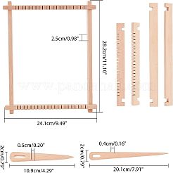 Ensembles d'outils de métiers à tricoter en bois&nbsp;TOOL-WH0127-07