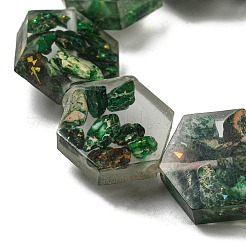 Окрашенная натуральная императорская яшма с нитями смоляных бусин&nbsp;G-G083-D06-01