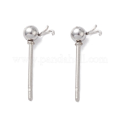 Фурнитура для сережек-гвоздиков из нержавеющей стали 304 с шариковым штифтом&nbsp;LS-STAS-Z035-03P