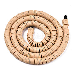 Плоские круглые бусинки распорки ручной полимерной глины&nbsp;X-CLAY-R067-4.0mm-37