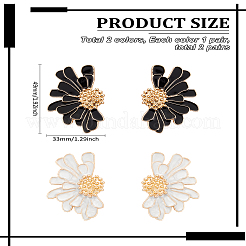 2 пара сережек-гвоздиков из сплава 2 цветов&nbsp;EJEW-LP0001-86