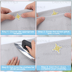 100 шт. самоклеящиеся нашивки на тканевой основе с компьютерной вышивкой в виде звезд&nbsp;PATC-CY0001-37B