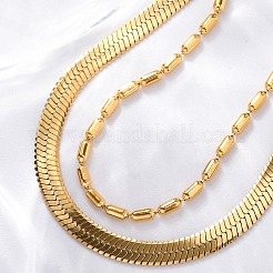 Pulsera multihebra de acero inoxidable 304&nbsp;X-BJEW-I304-02G