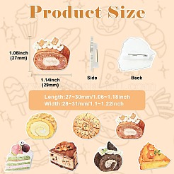 35 pieza de 7 estilos de alfileres de solapa acrílicos para ropa de mochila&nbsp;JEWB-CJZ0001-02