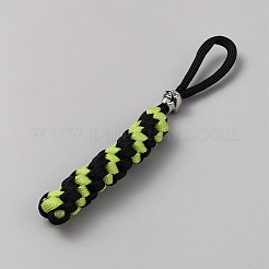 Подвески из плетеного кукурузного узла из полипропилена&nbsp;KEYC-WH0021-53B