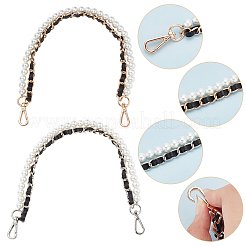 2 шт. 2 стиля пластиковых ручек для сумок с имитацией жемчуга&nbsp;FIND-WR0007-91