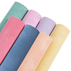 8 шт. 8-х цветная матовая ПВХ-ткань под кожу&nbsp;DIY-CL0002-20A