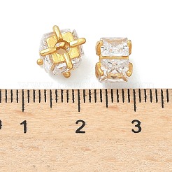 Perles en laiton pavé de zircone cubique&nbsp;KK-H532-21C-G